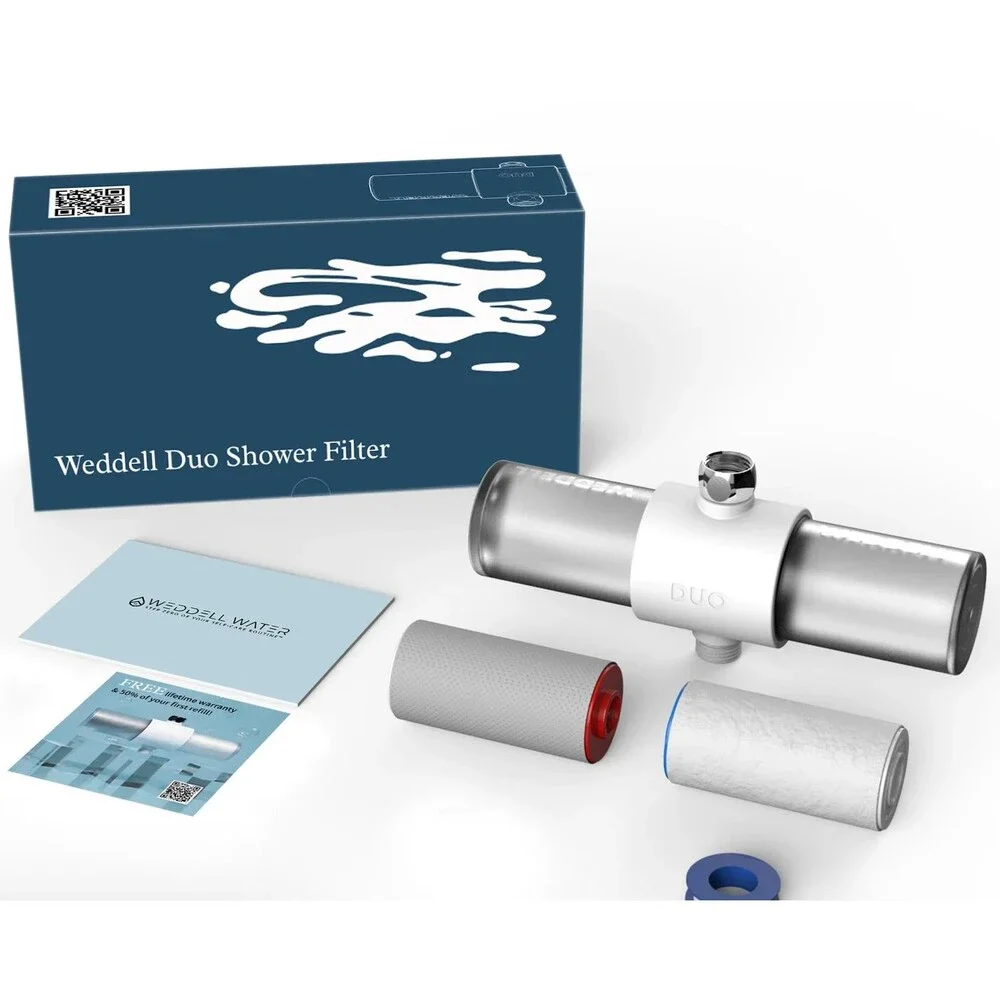 New Weddell Duo Shower Water Filter NSF Certified Shower Filter WD-100 - White
